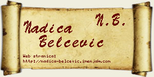 Nadica Belčević vizit kartica